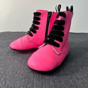 NEW Toddler Spellbound Soles size 4 neon pink combat boots
